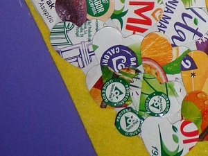 Detalhe do coração com os símbolos TetraPak e Protege o que é Bom.