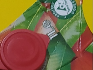 Pormenor do selo Tetra Pak.