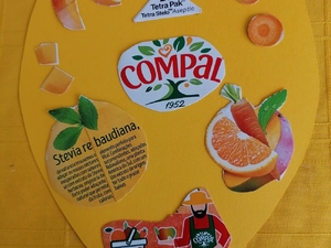 Coração amarelo Compal