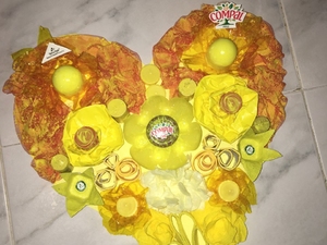 Um coração de flores sustentáveis