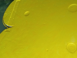 Pormenor da pintura da esferovite.