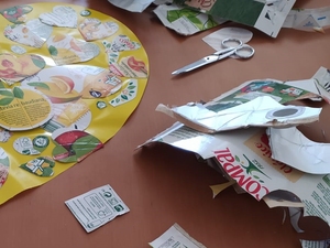 Recorte a partir dos moldes realizados pelos alunos