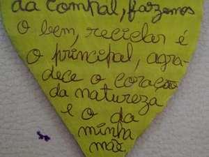 Coração mensagem da mãe
