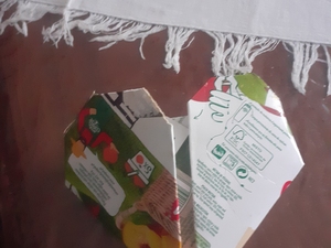 Este é o resultado final- Coração em origami