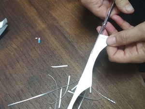 1-	Preparação das embalagens, recorte dos pormenores para elaboração do “Coração de Viana”;