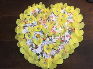Coração terminado com muito amor.
